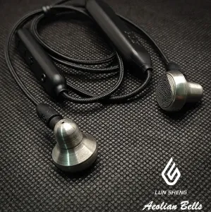 Auriculares LUN SHENG AEOLIAN Bells Auriculares de cabeza plana de metal Controlador dinámico compuesto circular de 13,6 mm Auriculares intrauditivos de alta fidelidad desmontables MMCX