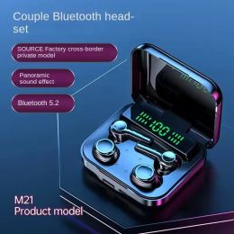 Écouteurs M21 TWS casque sans fil Couple suppression du bruit Bluetooth écouteurs 9D stéréo sport étanche quatre écouteurs casque avec micro