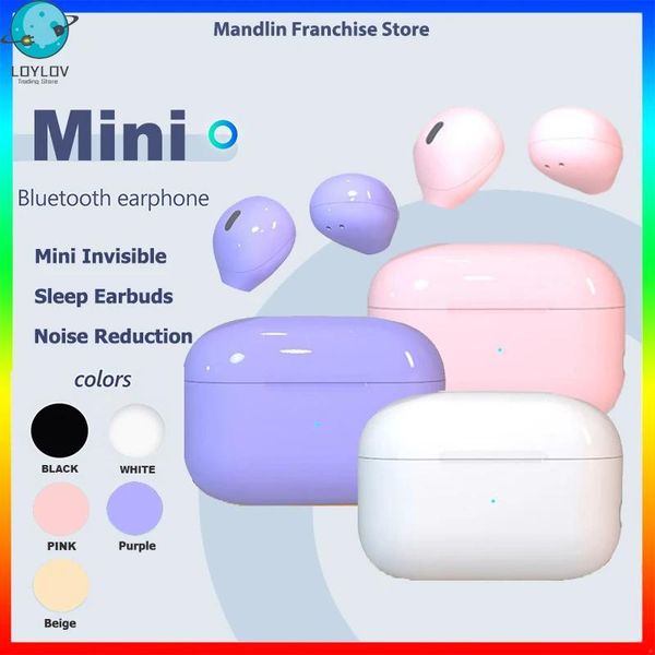 Auriculares Mini TWS Auriculares inalámbricos Bluetooth SemiInEar Reducción de ruido Auriculares impermeables con micrófono Auriculares invisibles para dormir