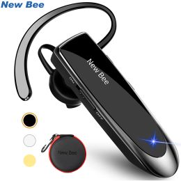 Écouteurs New Bee B41 Bluetooth Headset v5.0 Écouteurs sans fil Handphones 24h Talk Talk Earpiece avec CVC6.0 Mic pour iPhone Xiaomi