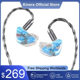 Écouteurs New Kinera Freya 2.0 Elecphone incern 7 mm DD + 3 Knowles BA Hybrid Driver IEMs avec un casque de câble détachable de 0,78 mm 2 pin