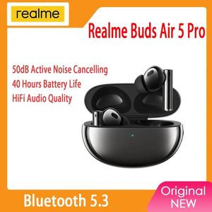 Écouteurs Nouveau Realme Buds Air 5 Pro TWS écouteur 50dB suppression active du bruit véritable casque sans fil Bluetooth 5.3 LDAC pour realme 11 Pro