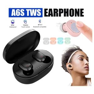 Auriculares NUEVO TWS A6S Auriculares inalámbricos Estéreo Auriculares deportivos dinámicos con caja de carga WIFI V5.1 Auriculares Auriculares Reproductor de música 10 m