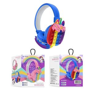 Auriculares La más nueva moda para niños AH806H Auriculares BT V5.0 Auriculares Rainbow Auriculares Descompresión Bluetooth Estéreo Lindo Fidget Toys Auriculares