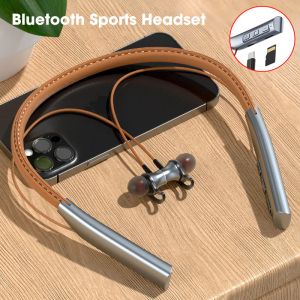 Écouteurs les plus récents Bluetooth sans fil V5.0 Carte TF TF Péller MP3 Couche de cou Casque en cours d'exécution Sports Écouteurs imperméables pour tous les téléphones
