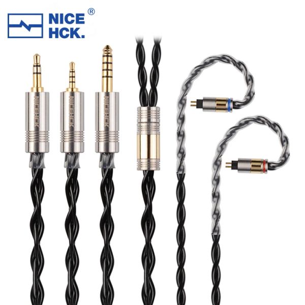 Écouteurs Nicehck Blackcat HiFi Écouteur Câble zinc Copper Alloy Huile Fil trempé 3,5 / 2,5 / 4,4 mm mmcx / 0,78 mm 2pin pour P1 Salnotes max zéro