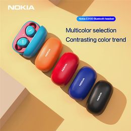 Écouteurs Nokia E3100 Tws casque Fone Auriculares sans fil Bluetooth écouteur HD appel 400 mah pour Android Ios rouge Orange rose casque