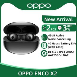 Auriculares OPPO ENCO X2 TWS auriculares inalámbricos Bluetooth 5,2 cancelación activa de ruido Qi auriculares de carga inalámbrica LHDC auriculares para Find X5