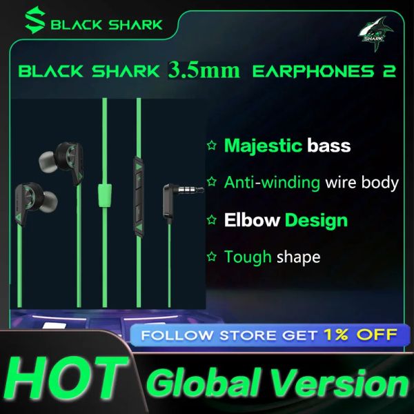 Écouteurs Original Black Shark écouteur 2 écouteurs Pro Type C 3,5 mm pour IPhone 14 pro Xiaomi Samsung Smartphone Redmagic 8 pro Rog 7