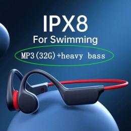Écouteurs Conduction en os d'origine Bluetooth Bluetooth Casque de casque IPX8 imperméable à l'épreuve d'étanché