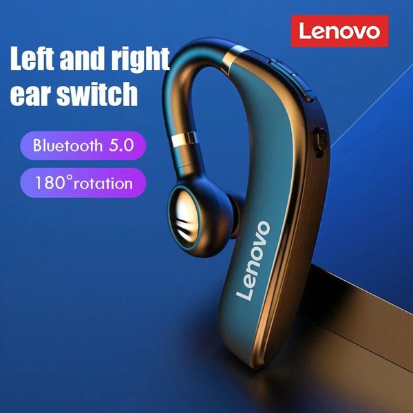 Auriculares Original Lenovo HX106 Auriculares inalámbricos Bluetooth 5.0 Pro Gancho para la oreja Auriculares manos libres Auricular con retardo cero con micrófono HD