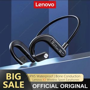 Écouteurs Original Lenovo X3 Bone Conduction Headphones Bluetooth Sport Coutre Running Headsofroping Eacteles sans fil pour la conduite à vélo