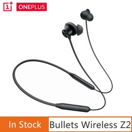 Écoute d'origine OnePlus Bullets Wireless Z2 Bluetooth Magnetic Control Mic in Eartone Ecoute Dynamic Fast Charge Bullets Wireless Z2