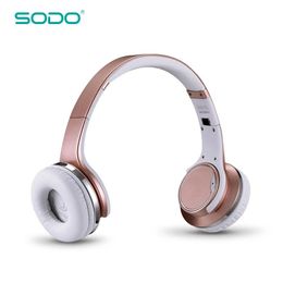 Oortelefoon Originele Sodo Mh1 Nfc draadloze Bluetooth-hoofdtelefoon Twistout Een mini-luidspreker Draadloze hoofdtelefoon met microfoon voor telefoons