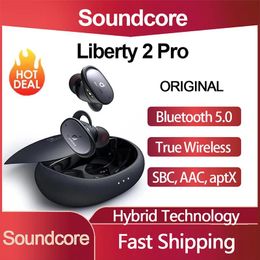 Oortelefoon Originele Soundcore Liberty 2 Pro TWS Hybride Technologie Oortelefoon Bluetooth 5.0 In Ear Studio Prestaties HearID Draadloze Oordopjes