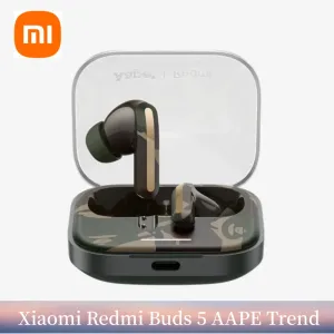 Oortelefoons originele Xiaomi Redmi Buds 5 AAPE Trend Edition Earbuds Wireless Bluetooth oortelefoon Smart slijtage ruisonderdrukking hoofdtelefoon
