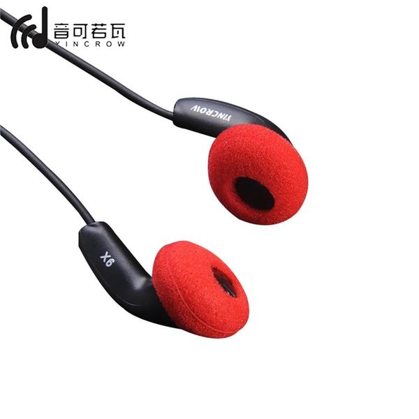 Auriculares originales YINCROW X6 de 3,5mm, tapones para los oídos planos, sonido profesional, sueño AIR MX985, auriculares para fiebre