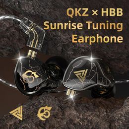 Écouteurs QKZ X HBB filaire dans l'oreille HIFI IEMs écouteurs moniteurs 10mm diaphragme revêtu de titane pilote dynamique basse embauche casque Audio