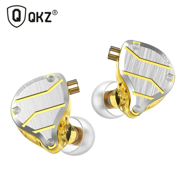 Écouteurs QKZ ZXN dans les écouteurs d'oreille 1 Technologie HIFI Dynamic Bass Metal Earbuds Sport Noise Anceling Headset Monitor