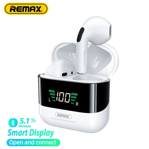 Écouteurs Remax TWS10 Plus dynamique Mini HIFI métal Bluetooth casque affichage numérique dans l'oreille stéréo fidélité musique sans fil écouteurs