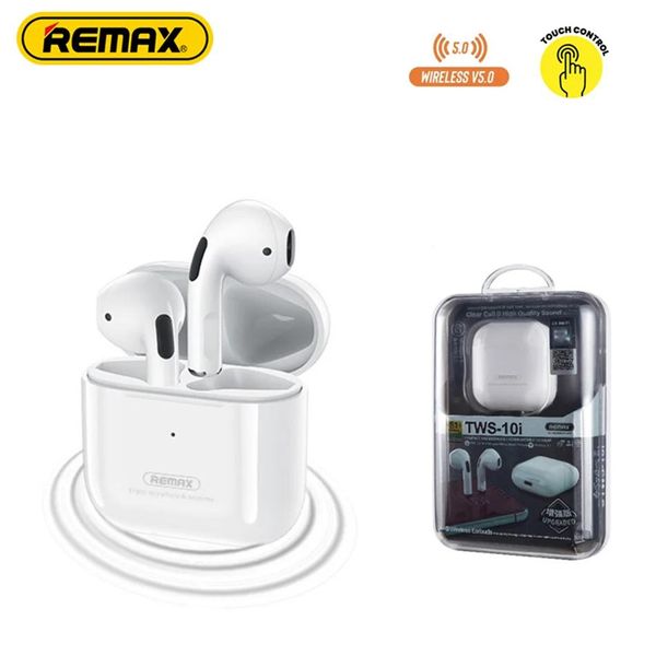 Écouteurs Remax Tws10i Dynamic Hifi Casque Bluetooth sans fil Tws 5.0 Écouteurs de musique Contrôle tactile Casque antibruit avec micro
