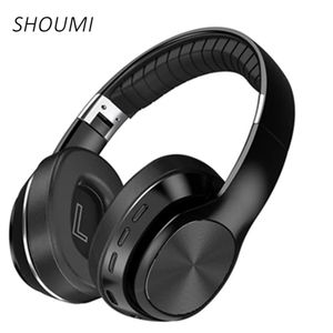 Auriculares Shoumi Auriculares inalámbricos Bluetooth sobre Eer Blue Tooth 5.0 Auriculares para PC Auriculares estéreo Auriculares con micrófono Soporte TFCard FM