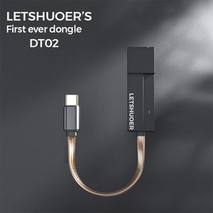 Écouteurs Shuoer | Dt02 embauche un amplificateur de casque Type C Dac, Dongle d'ampli 3.5mm/2.5mm, adaptateur d'ampli, décodage Hifi pour téléphones/sortie Audio