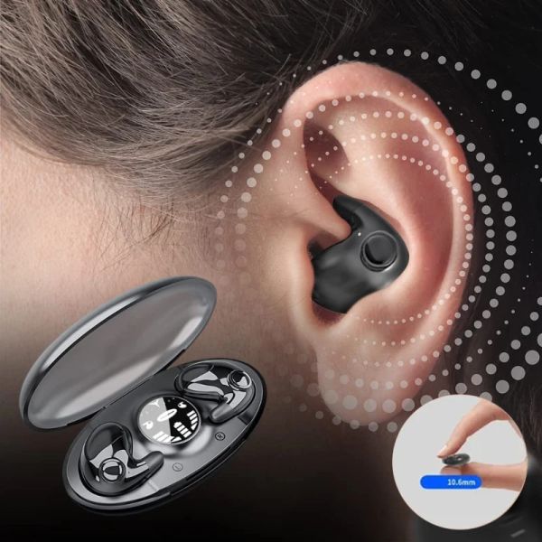 Écouteurs Sommeil Invisible Écouteurs Mini Minuscule Casque De Travail Caché Auriculaire Suppression Du Bruit Sans Fil Bluetooth 5.3 Bond Contrôle Tactile