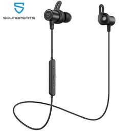 Oortelefoon SoundPEATS Magnetische Bas Draadloze Bluetooth InEar Oordopjes Sport IPX6 Waterdichte Koptelefoon met Microfoon voor iPhone Q30 HD