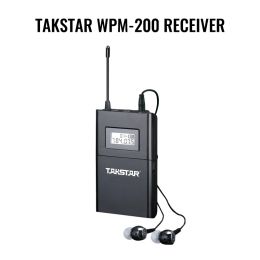 Écouteurs Takstar WPM200R Système de surveillance intra-auriculaire sans fil Récepteur Bodypack à 6 canaux avec surveillance de la scène des écouteurs UHF 780805 MHz Audio