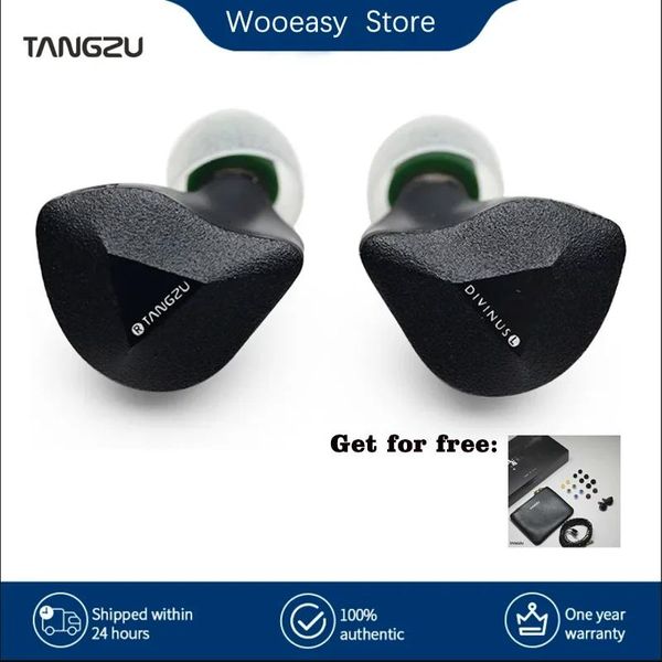 Auriculares TangZu Fudu HIFI Audiophile auricular 1DD + 2BA híbrido en monitores de oído música deporte auricular 4,4mm enchufe desmontable 0,78 2Pin Cable IEM