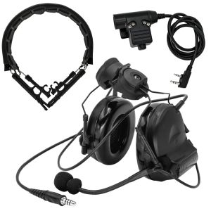 Oortelefoons tciheadset comtac II helmbeugel editie tactische headset en tactische ptt u94 ptt en militaire headset comtac hoofdband