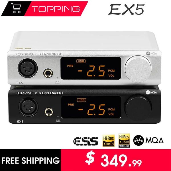 Écouteurs TOPPING EX5 MQA décodeur Audio numérique HIFI DAC amplificateur casque ampli Allinone ES9038Q2M * 2 puce prise en charge Bluetooth 5.0 DSD