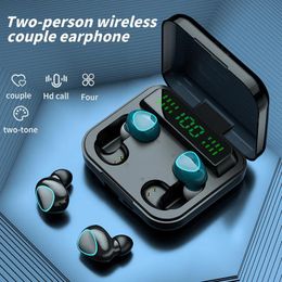 Écouteurs TWS Couples écouteur sans fil 5.1 casques tactiles stéréo musique bouchons d'oreilles Sport IXP7 casque étanche 9D réduction du bruit