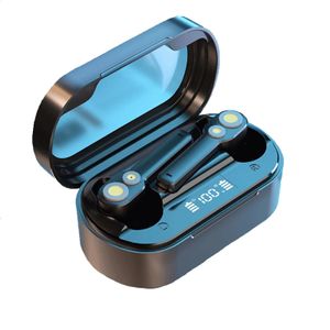 Écouteurs TWS D18 Écouteurs sans fil Bluetooth Bluetooth avec microphones Bobine double bobine lourde basse Antinise Réduction Contrôle tactile h