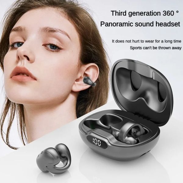 Écouteurs tws tws wireless Bluetooth Headset Clee-oreclip Design casque Hifi Music Elecphone avec micro HD Call Sports Earbuds imperméables