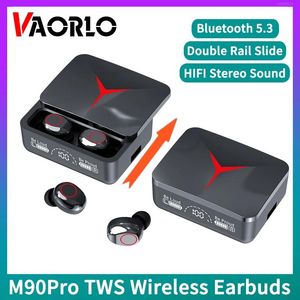 Oortelefoon Vaorlo Originele M90 Pro Tws Draadloze hoofdtelefoon Gaming Sport Bluetooth 5.3 Koptelefoon Hifi Stereo Muziek Headsets Inear met microfoon