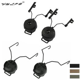 Oortelefoons vulpo tactische helmaccessoires militaire headset houder snelle helm boog railadapter voor comtac i/ii msa sordin headset