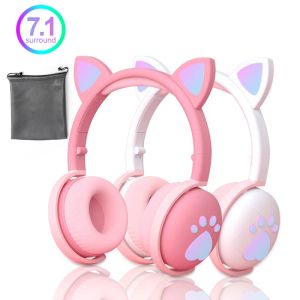 Écouteurs Casiques de jeu de tête sans fil casque Bluetooth 5.0 Fone de ouvid Mignon Phone Phone PC GAMING CA