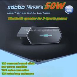 Écouteurs Xdobo 50W Audiophile Gaming Subwoofer Puissant Fort Bluetooth Haut-Parleur D'ordinateur Forte Colonne De Basse Sans Fil TWS Soundbar 6600mAh
