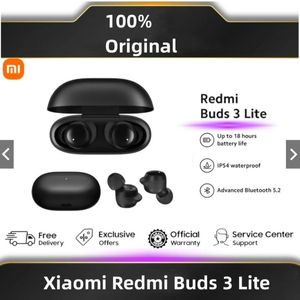 Écouteurs Xiaomi Redmi Buds Tws Bluetooth 5.2 écouteur casque Ip54 18 heures d'autonomie Mi Ture écouteurs sans fil