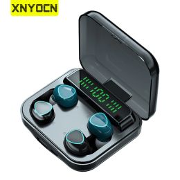 Écouteurs xnyocn m22 tws casque Bluetooth compatible Bluetooth Couple touche tactile Écoute à LED stéréo Affichage quatre casques pour les personnes doubles