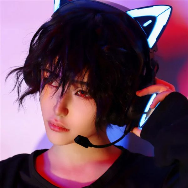 Écouteurs Yowu 4 Cat Ear Wireless Bluetooth Bluetooth Contrôle de la tête de micro Contrôle d'application RV RGB Dynamic HD Girl pour le casque de jeu PC