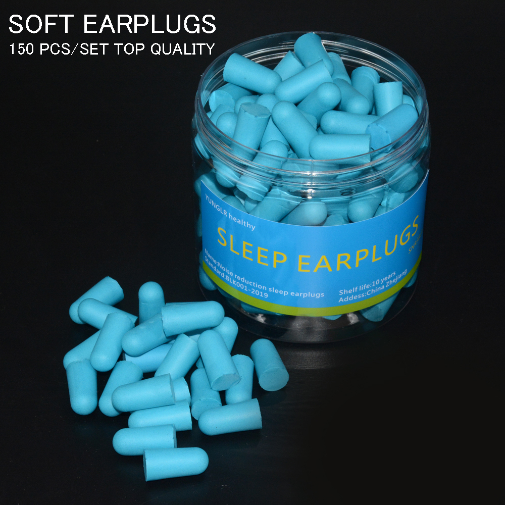 Kulaklıklar 120150 PCS Kulaklıklar Uyku Ses Yalıtım için Koruma Yalıtım Anti Gürültü Azaltma Earplug Uykusu Yumuşak Köpük Kulak Tapaları İptal 230411