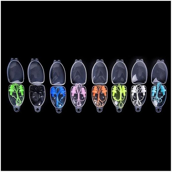 Bouchons d'oreilles 8 couleurs Bouchons d'oreille de natation en sile souple Accessoires de piscine Sports nautiques Bouchon de natation 1 paire 1054 Z2 Livraison directe à l'extérieur Otwjn