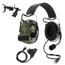 Plugs Tactical Shooting Headsed Electronic Pickup Hearing Protection Comtacii Headset Arc Casque Adaptateur (MC)