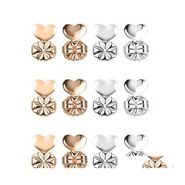 Boucle d'oreille dos amour coeur dos Support ascenseurs convient aux résultats de bijoux couleur or Sier composants accessoires livraison directe Otwut