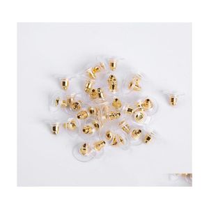 Pendiente Atrás Respaldos de goma Tapón Earnuts Stud Suministros para joyería Hallazgos de bricolaje Fabricación de accesorios 1 par Componentes de entrega de gota Otipb