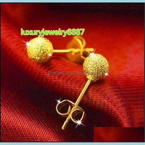 Brotte d'oreille Talent de ciel bao 10 mm femmes Fashion Bijoux naturels 24k Gol Gf Mariage d'oreille Nouveau éthiopien Ronde boucles d'oreilles Sexyhanz Dhjg6