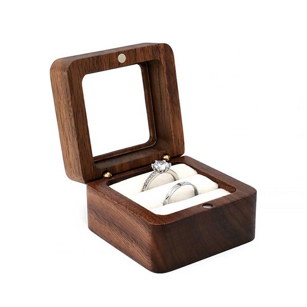 Boîte d'oreille Box Box carré en bois portable en bois vintage conception pour le mariage